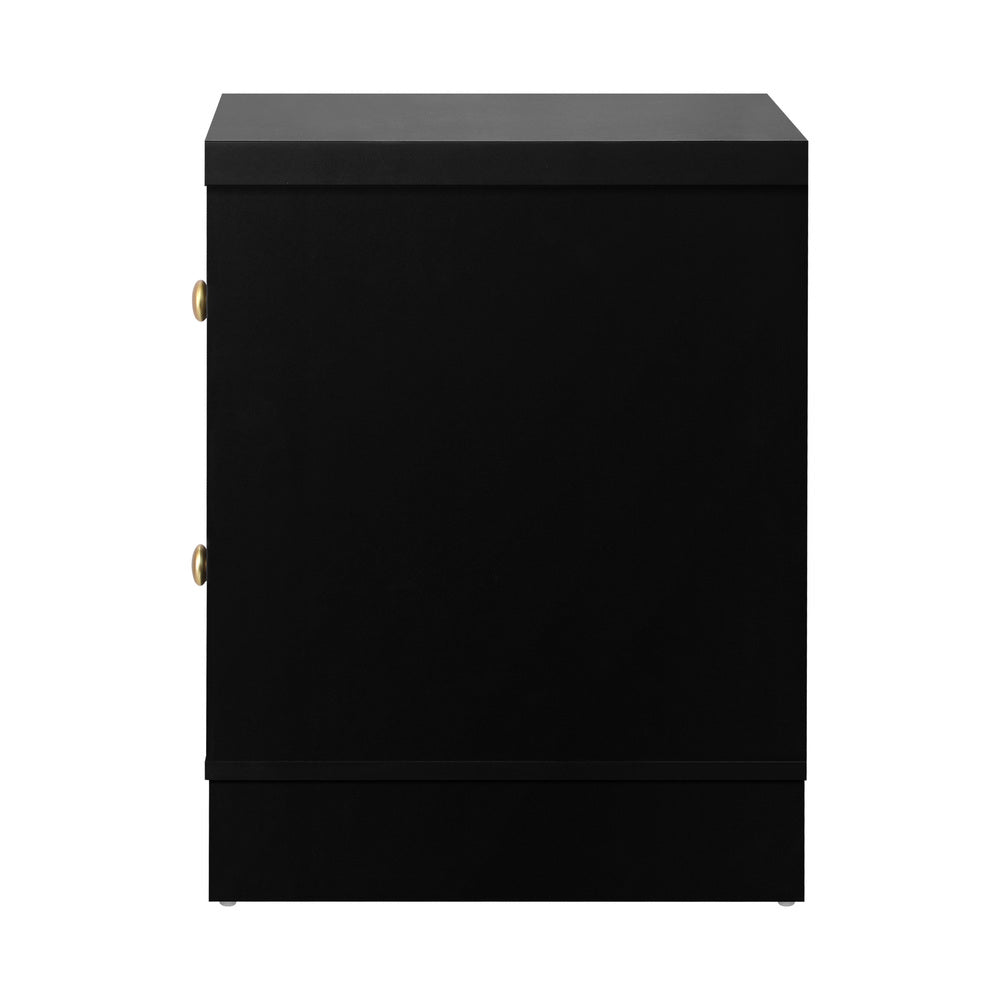 NNEED 2X Bedside Tables Hamptons Furniture Black-4
