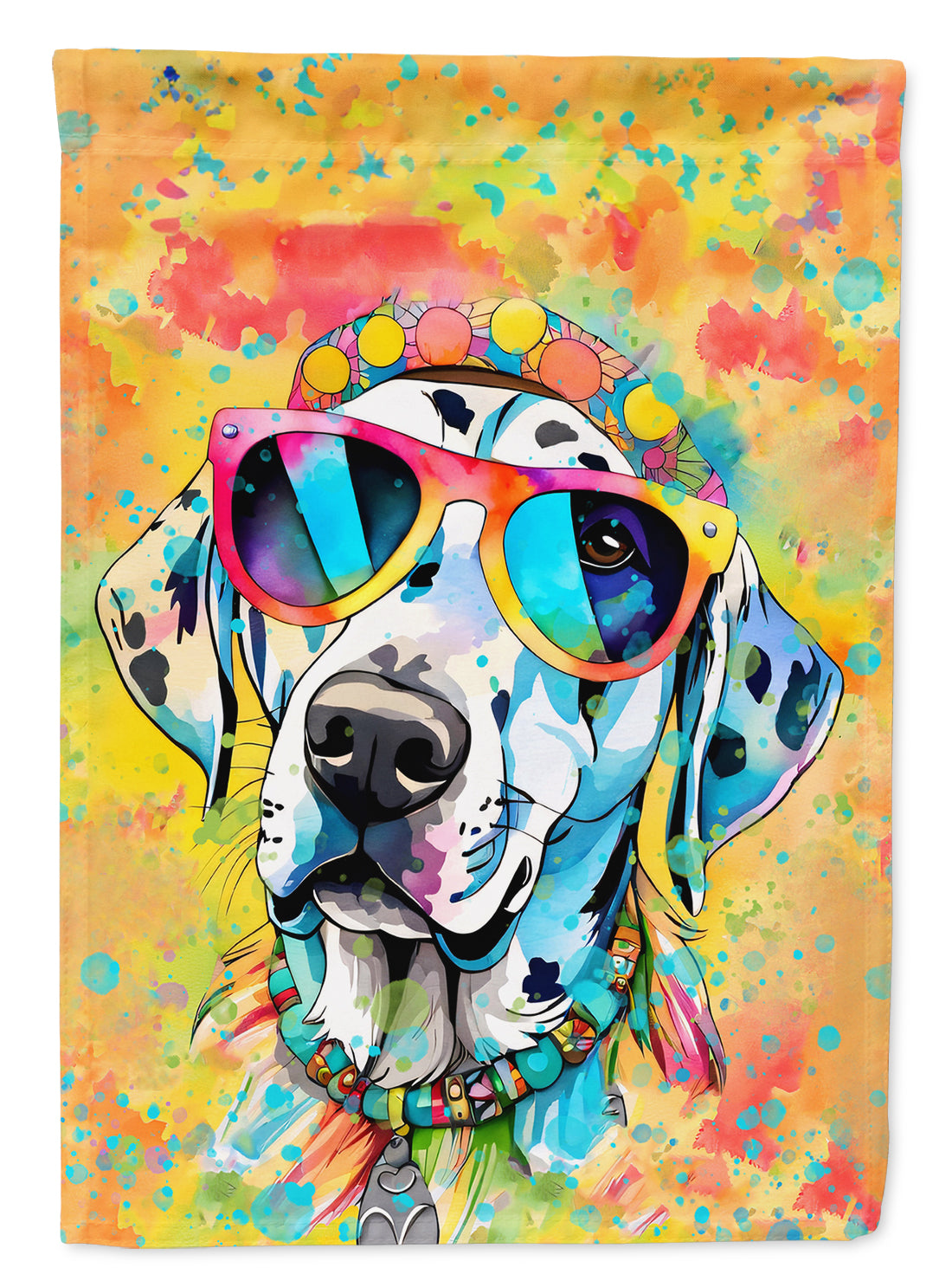 Dalmatian Hippie Dawg Garden Flag