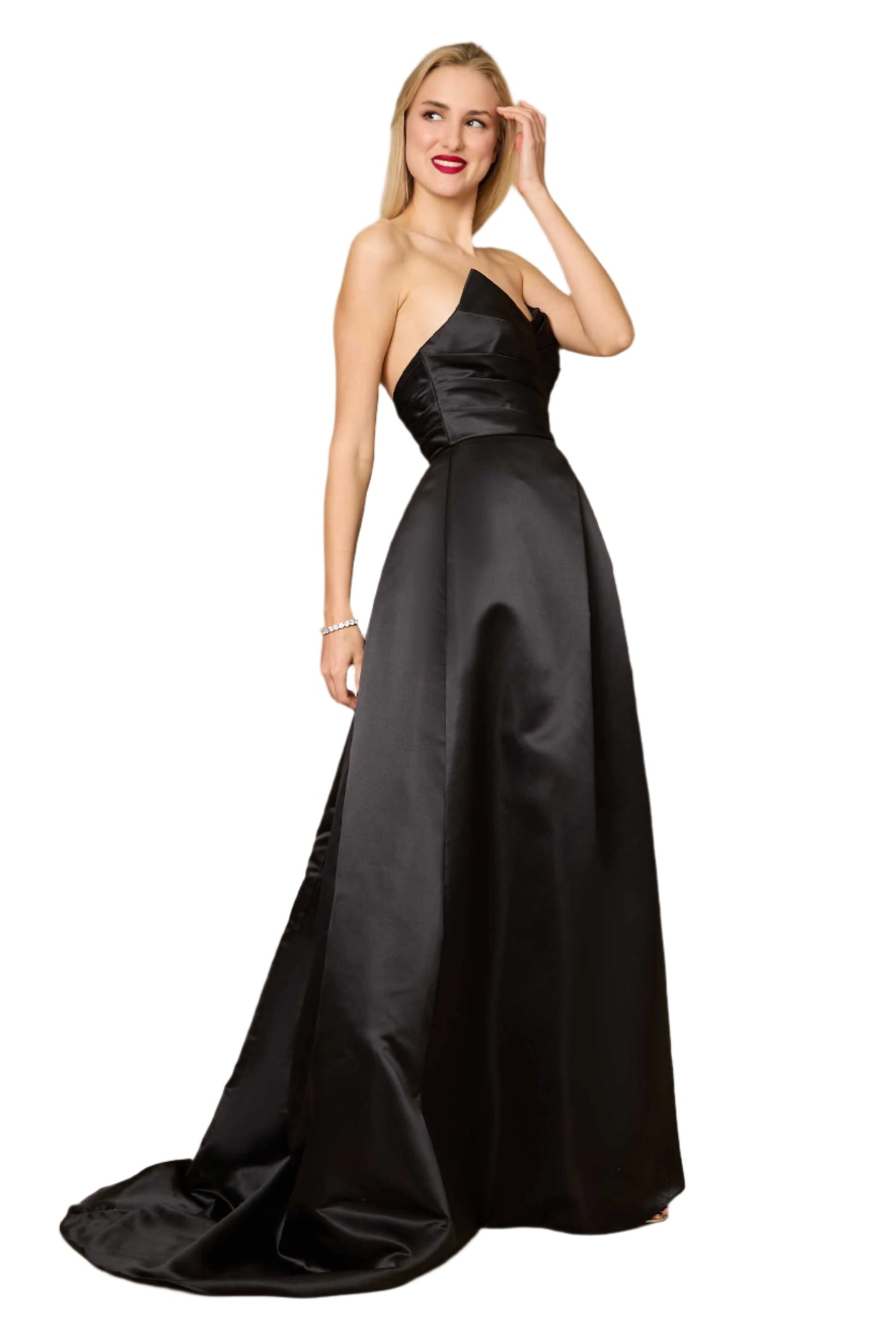Dylan and Davids Full-Length Black Formal Ball Gown Party Dress