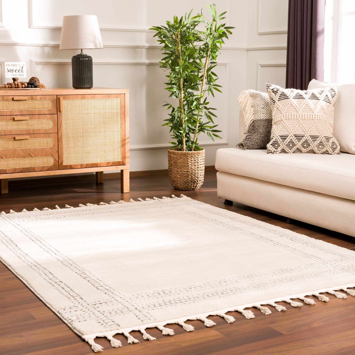 Ryuu Ivory & Gray Area Rug-0
