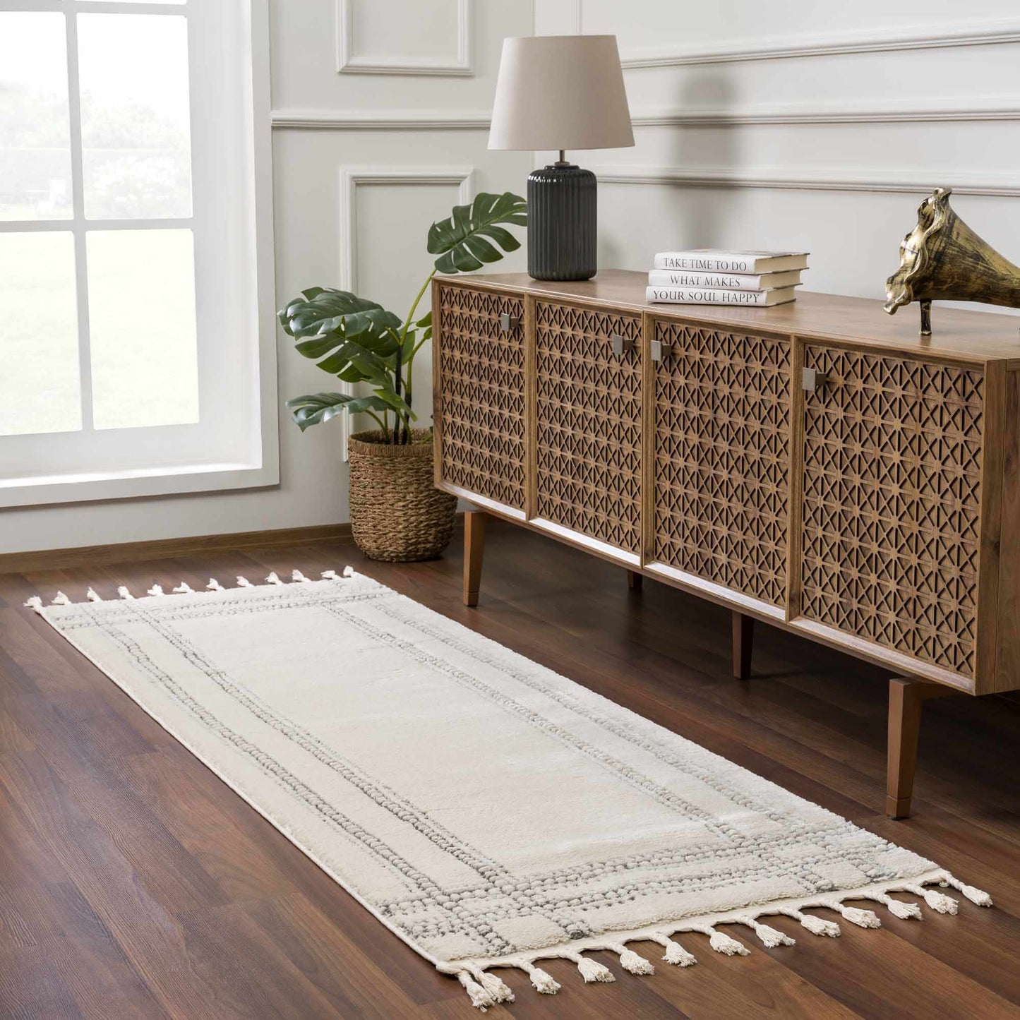 Ryuu Ivory & Gray Area Rug-1