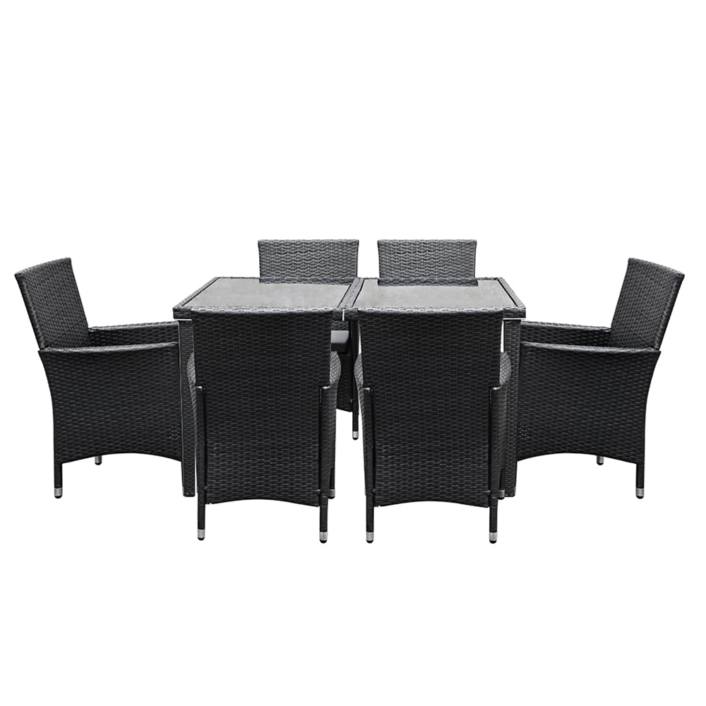NNEDSZ Outdoor Furniture 7pcs Dining Set