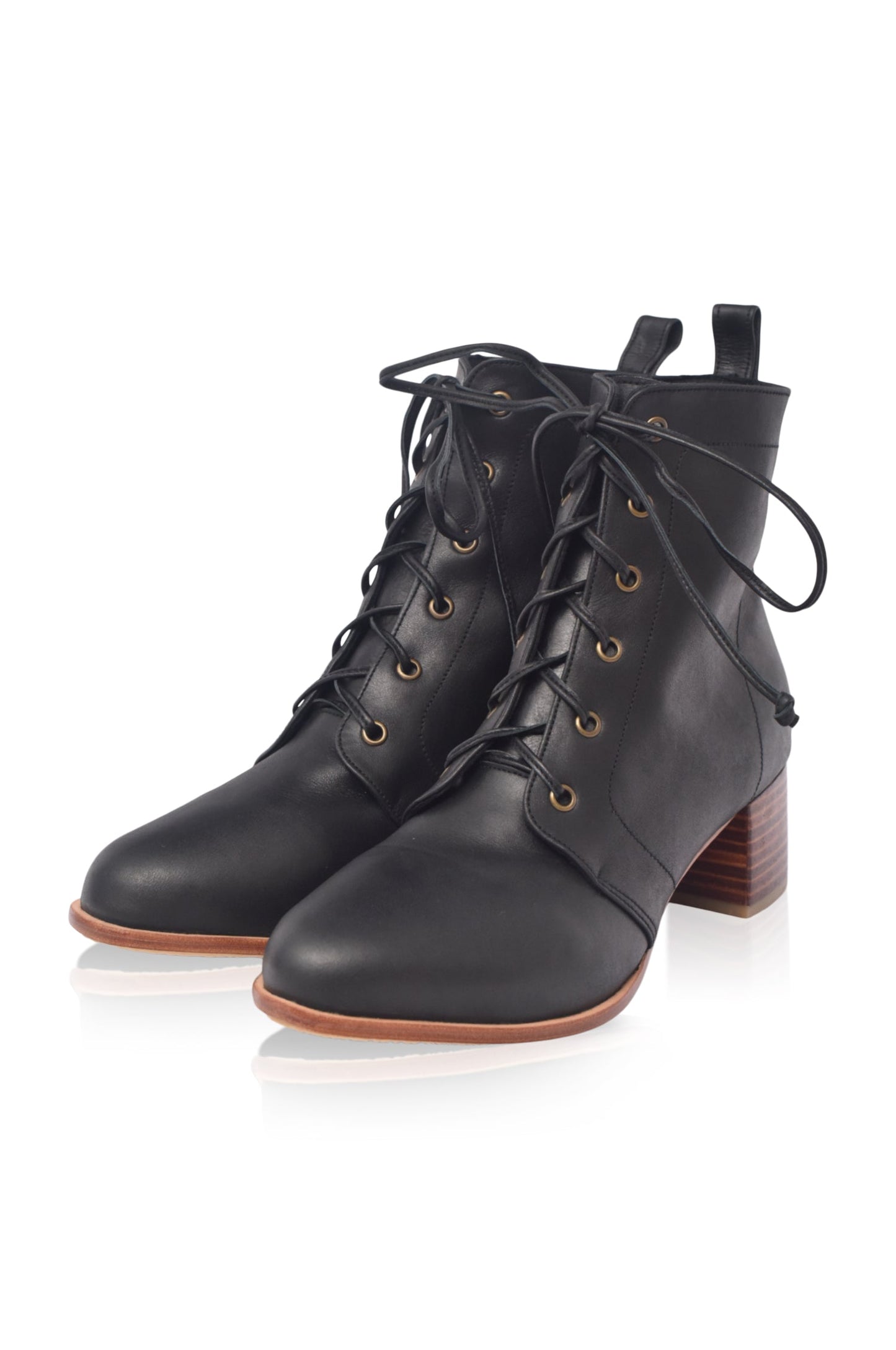 Giselle Leather Heel 5 cm Booties (Sz. 12.5)