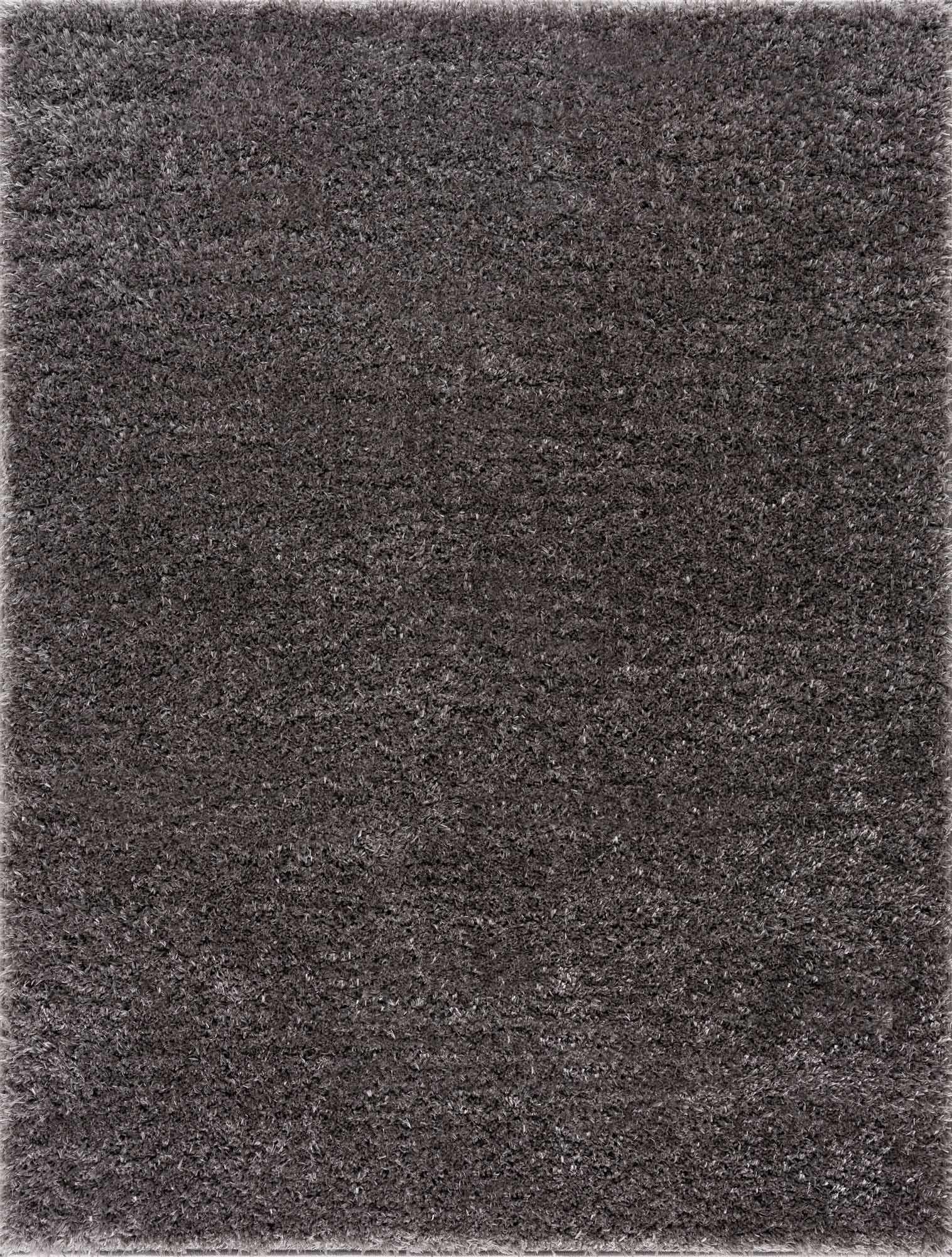 Faina Solid Dark Gray Shag Rug Washable-2