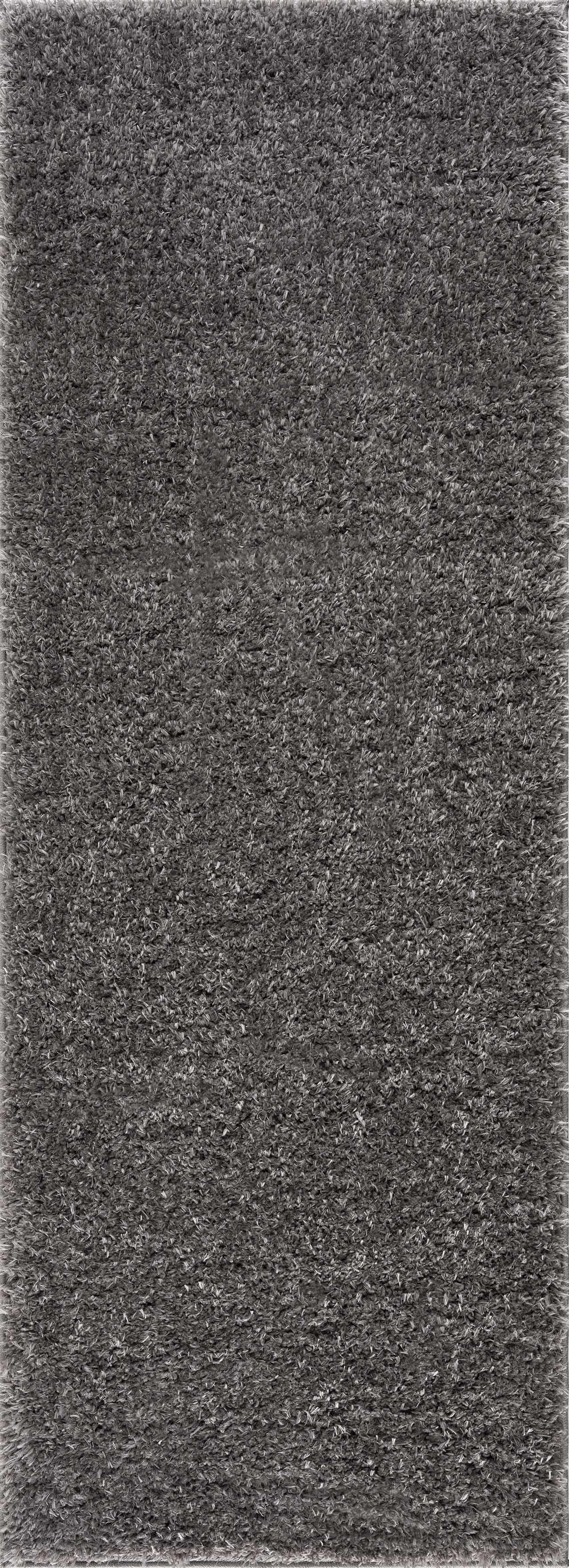 Faina Solid Dark Gray Shag Rug Washable-3