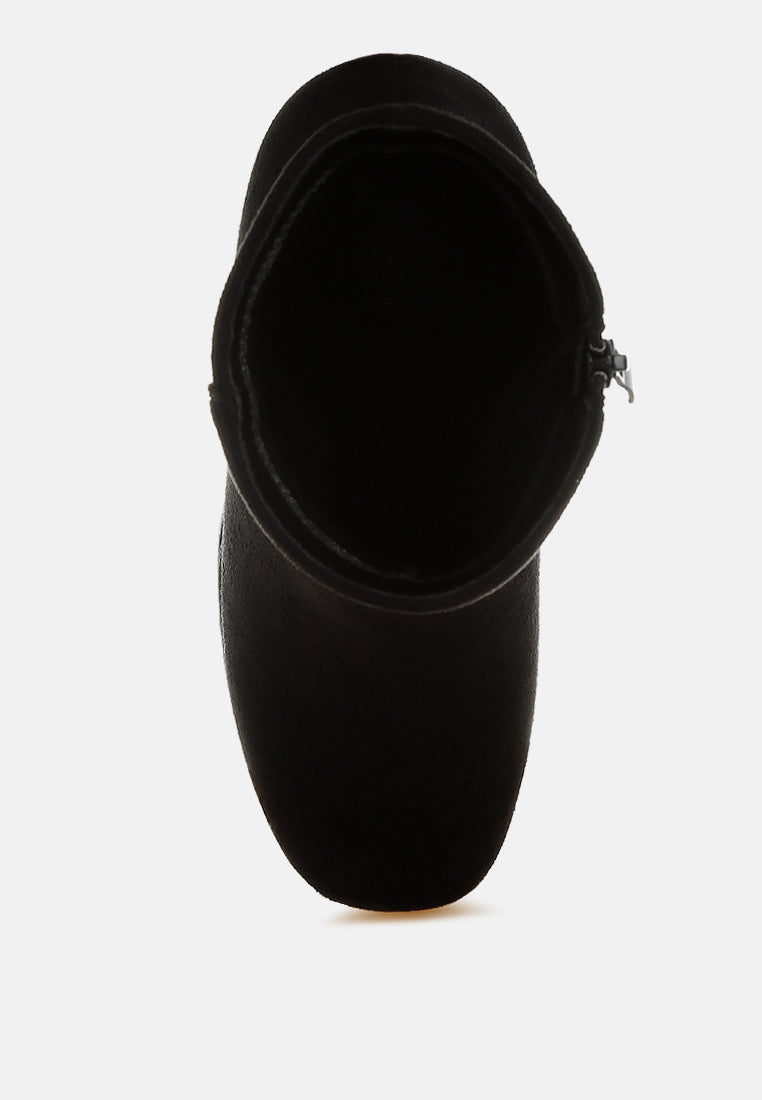 Maltese Soft Microfiber Block Heel Boots