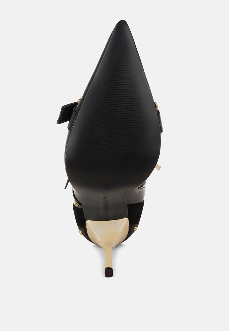 Medira Pointed Toe Embellished Stiletto Boots