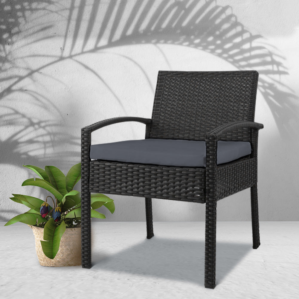 NNEDSZ Furniture Bistro Wicker Chair Black