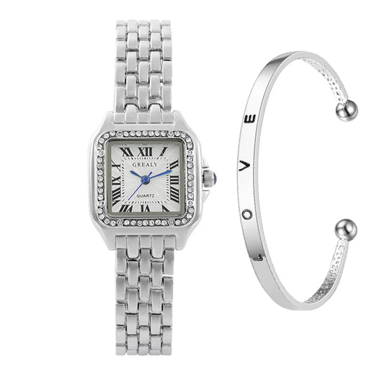 Women’s Luxury Roman Numerals Square Watch