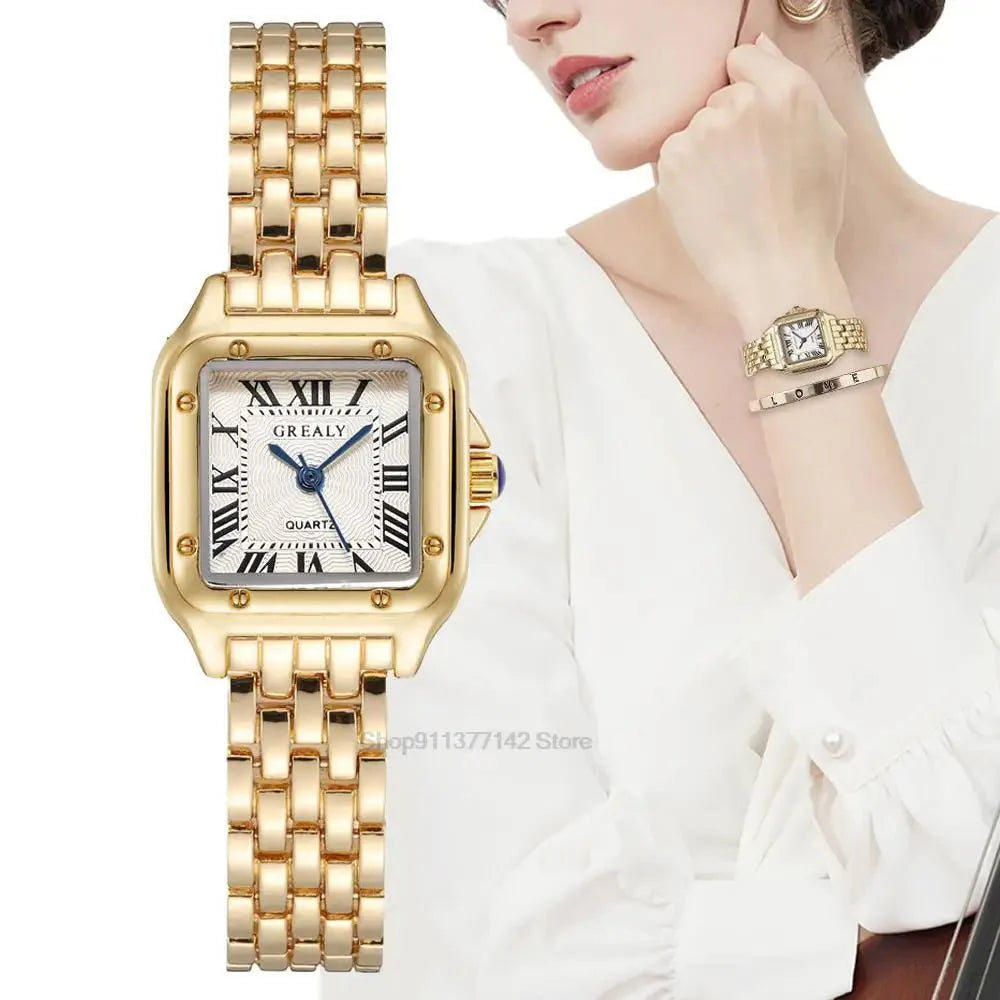 Women’s Luxury Roman Numerals Square Watch
