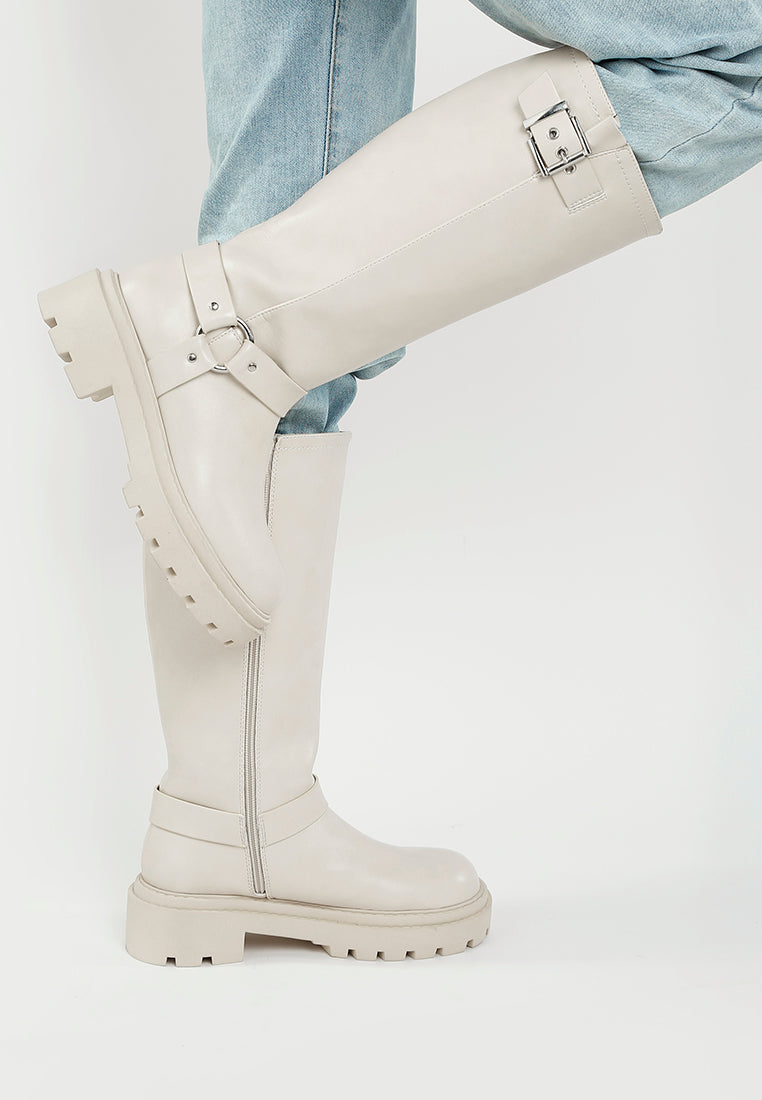 Taimen Harnes Detail Long Boots