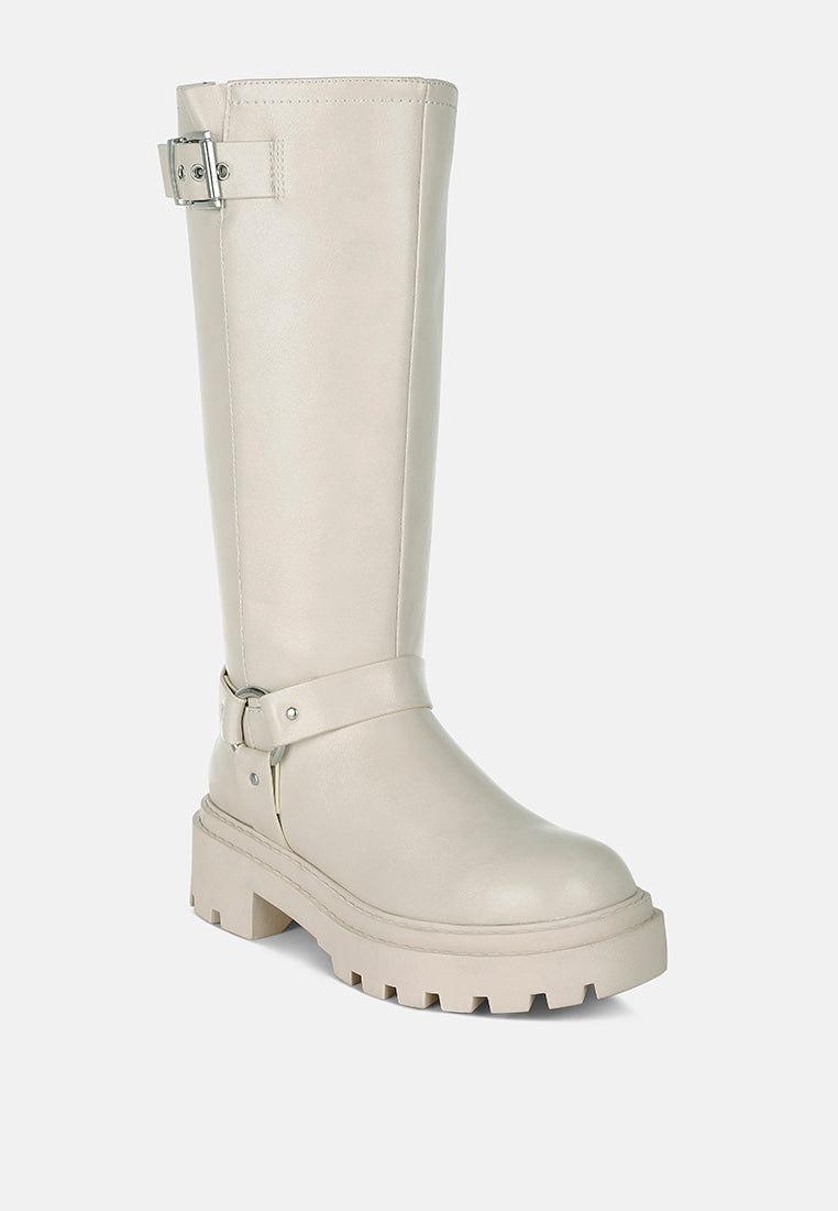 Taimen Harnes Detail Long Boots