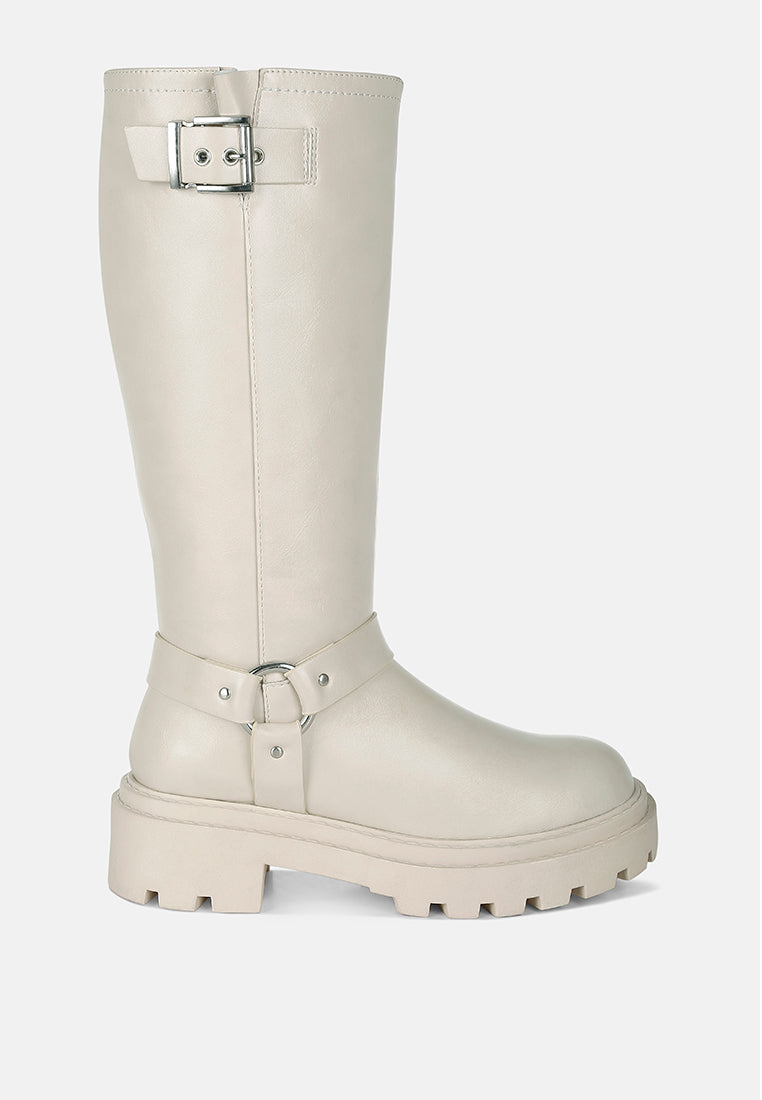 Taimen Harnes Detail Long Boots