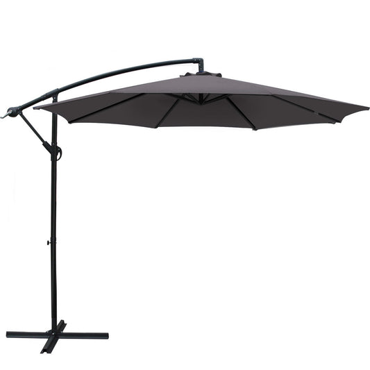 NNEDSZ 3M Outdoor Furniture Garden Umbrella Charcoal