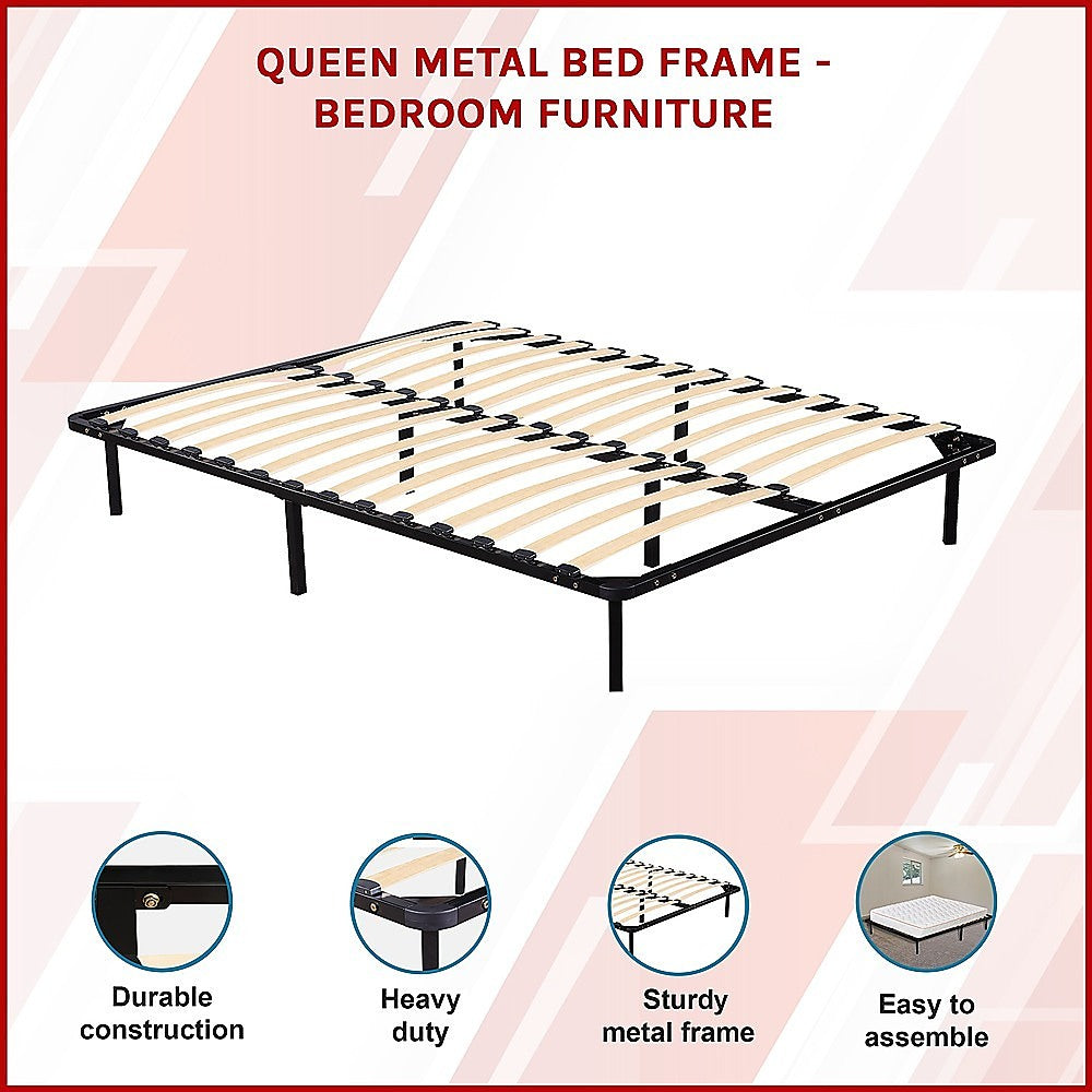 NNEDSZ Queen Metal Bed Frame - Bedroom Furniture