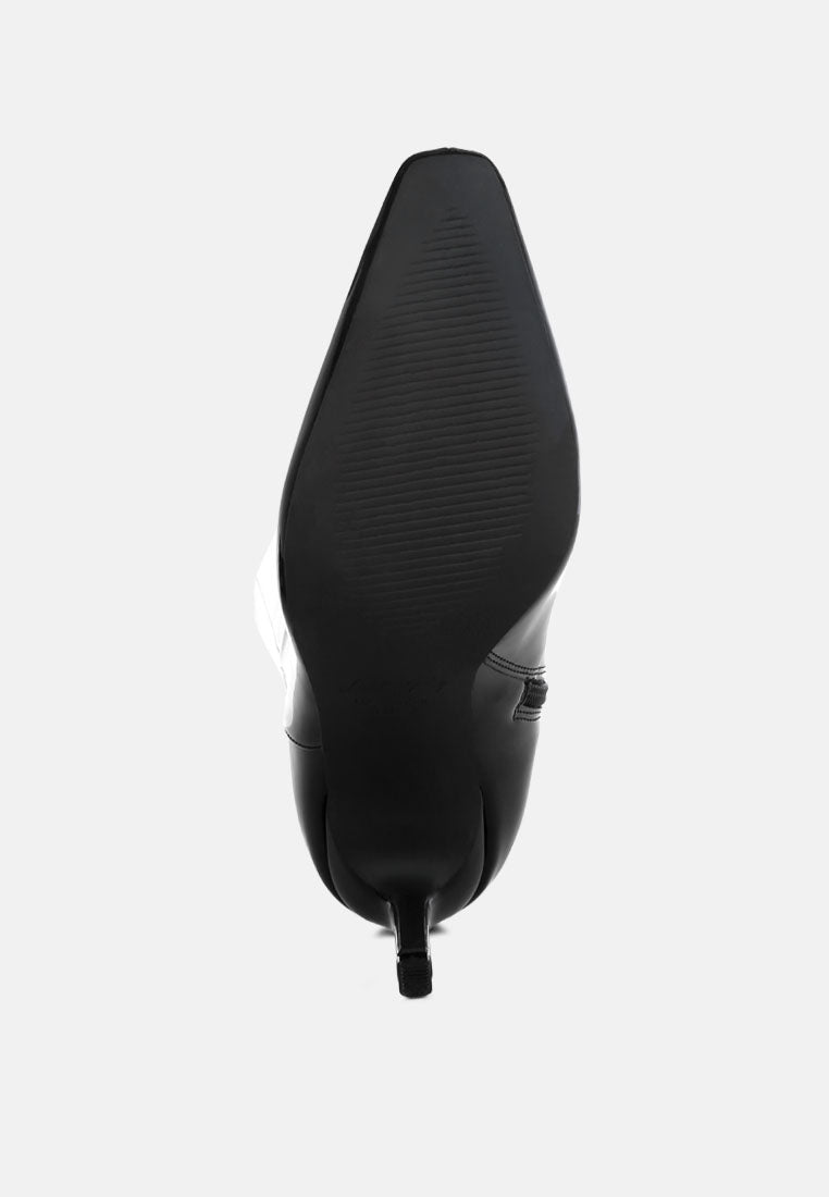 Warley Patent Faux Leather Calf Boots