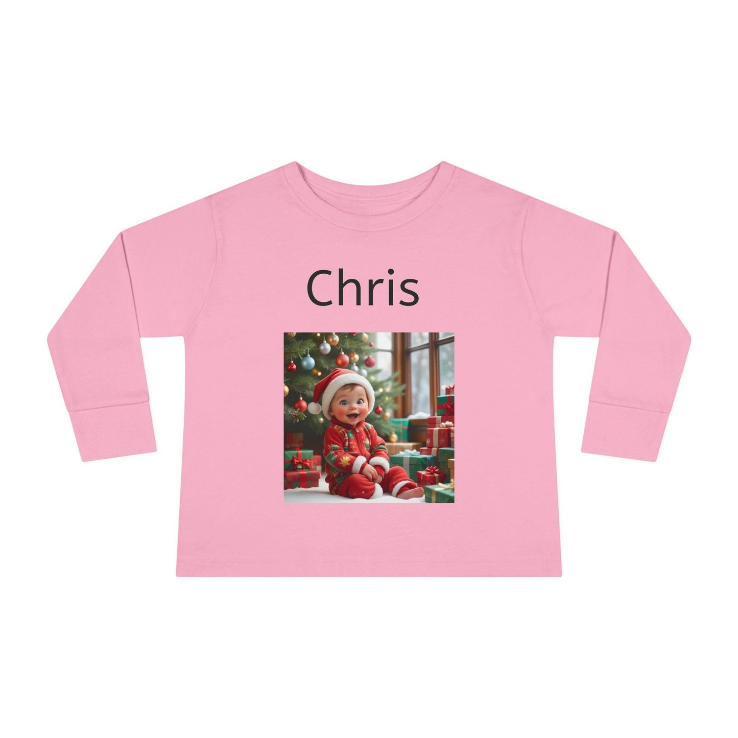 Festive Toddler Long Sleeve Tee, Christmas Shirt, Holiday Outfits, Winter Wear, Cute Baby Gift, Toddler Clothes