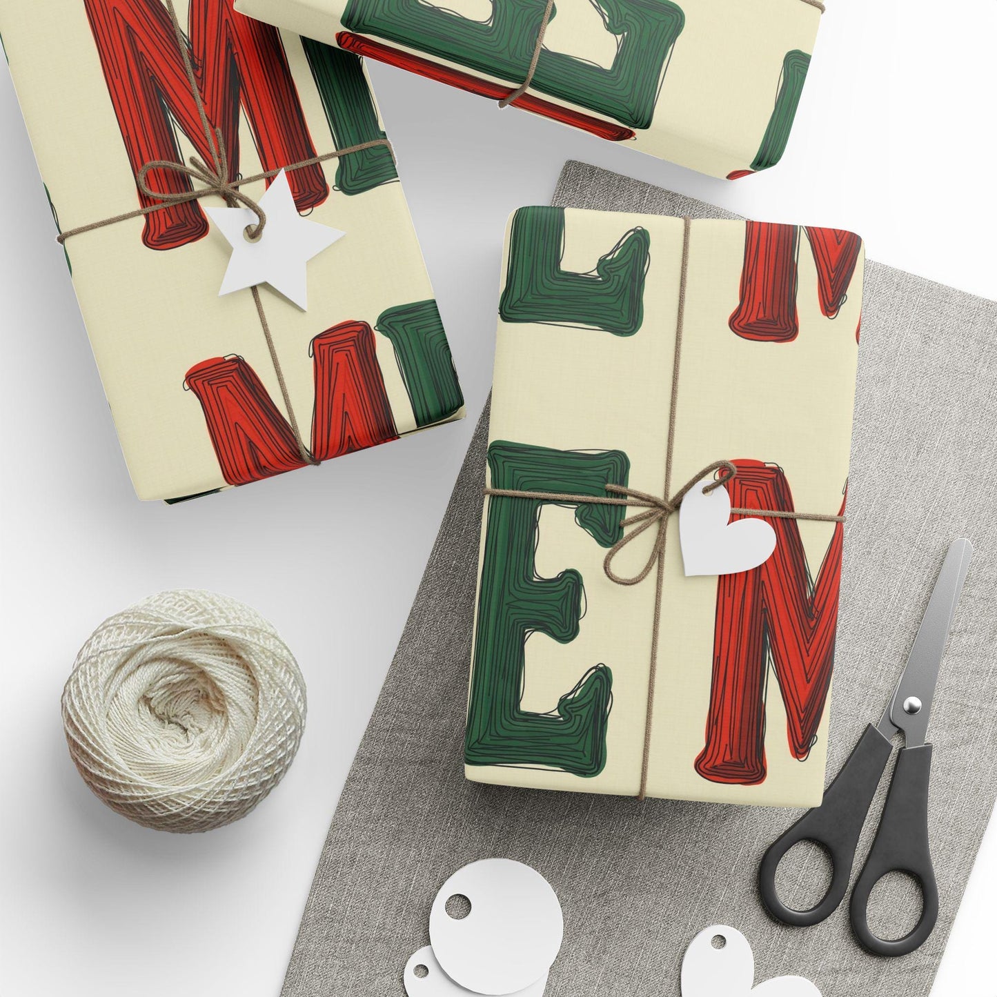 Playful Wrapping Paper for Creative Gift Giving, Holiday, Birthday, Party, Text Design, Fun Patterns, Eco-Friendly Gift Wrap