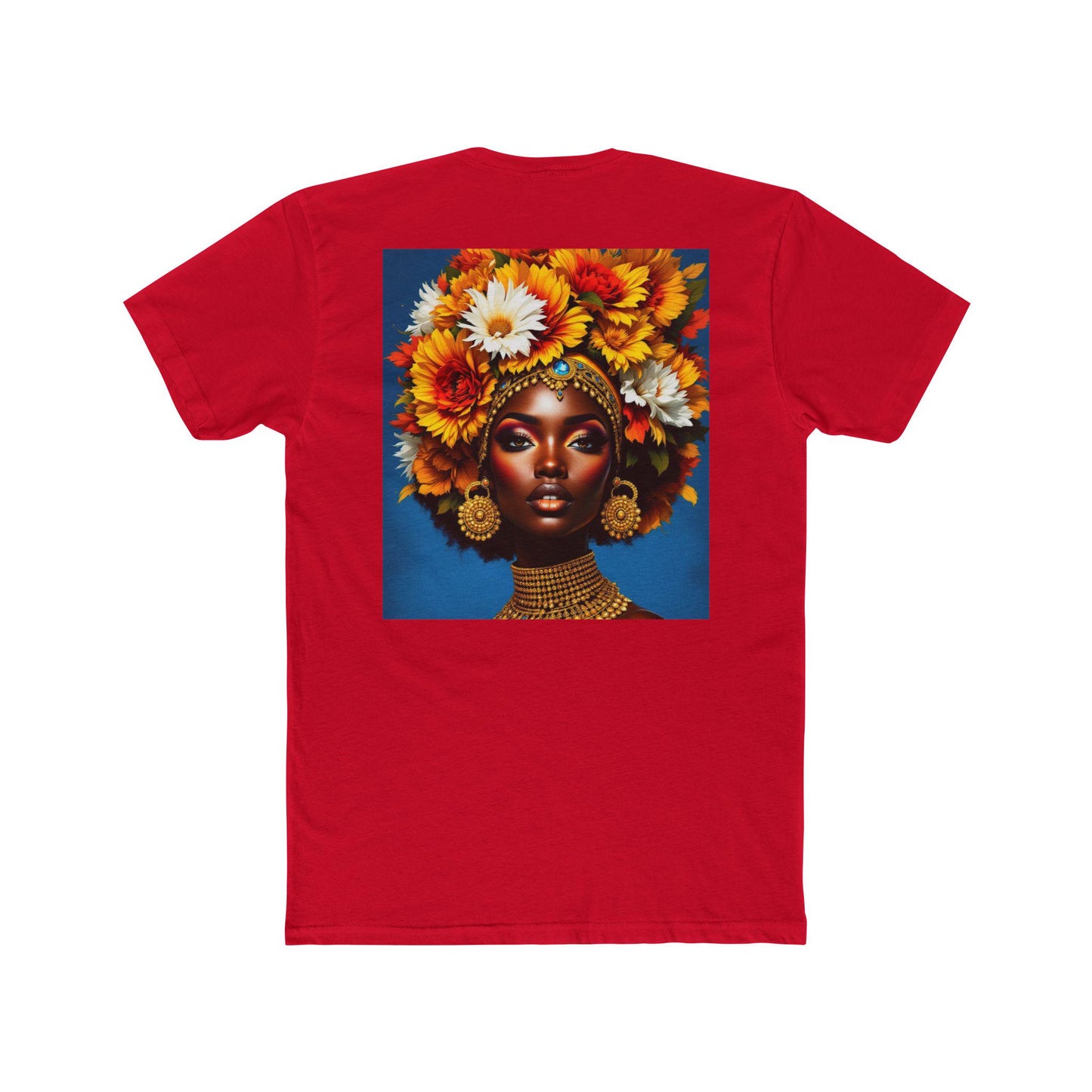 Vibrant Floral Art Tee, Black Girl Magic Tee, Bohemian T-Shirt, Fashion Statement Shirt, Gift for Her, Summer Style Crew Neck