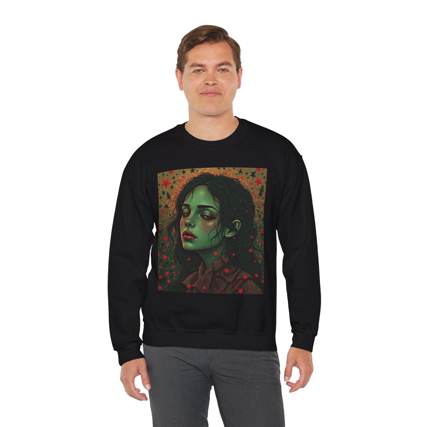 Aesthetic Portrait Sweatshirt, Cozy Unisex Crewneck, Everyday Fashion, Unique Gift, Seasonal Layering, Trendy Style
