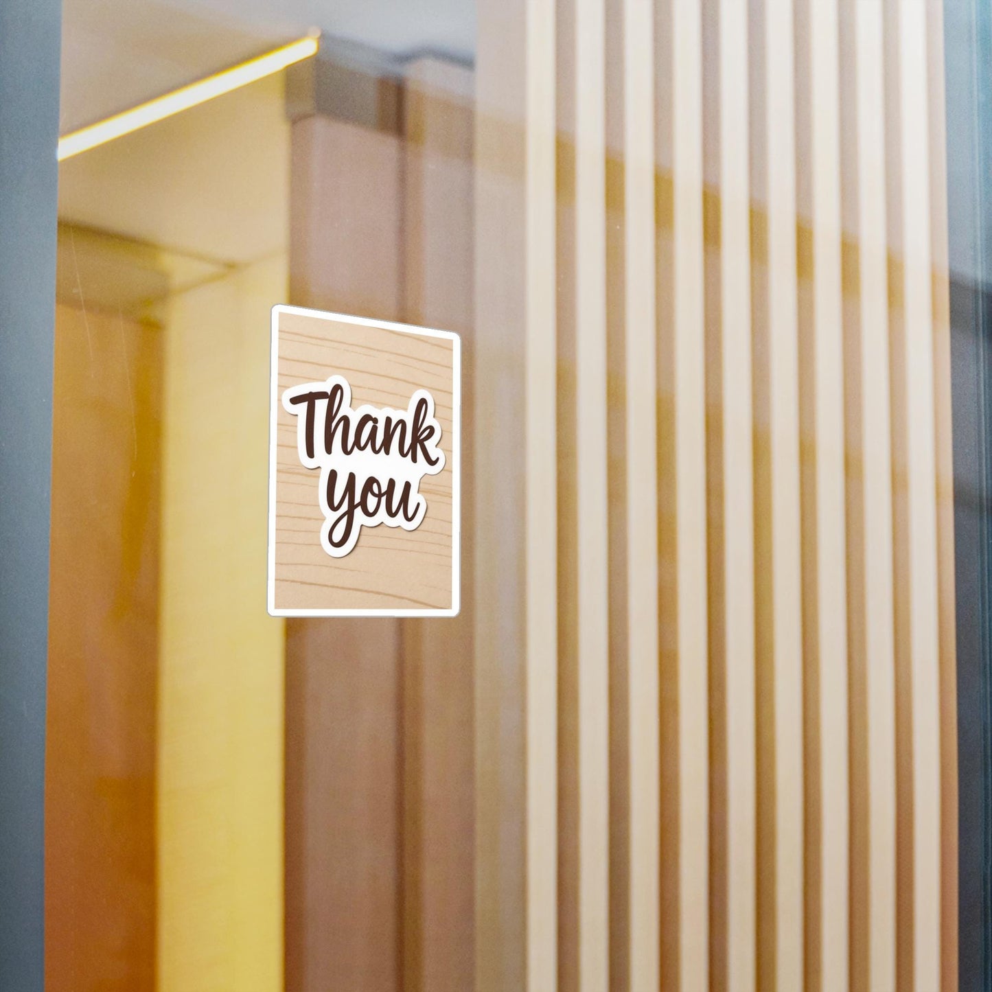 Thank You White Vinyl Decals: Satin Finish Stickers