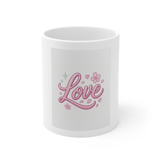 Love-Themed Ceramic Coffee Mug | Perfect Gift for Anniversaries, Valentine's Day, or Any Special Occasion