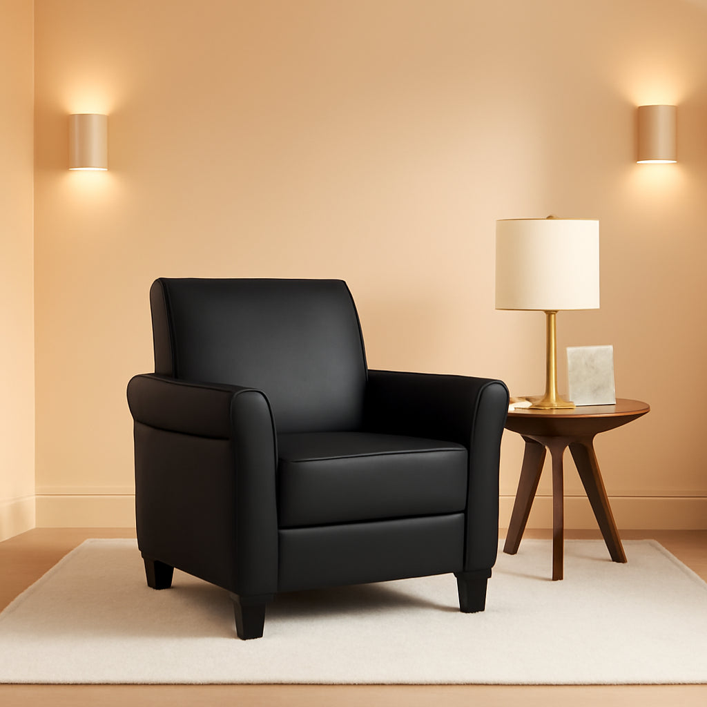 Black Accent Chair Modern Design For Living Room Furniture-0
