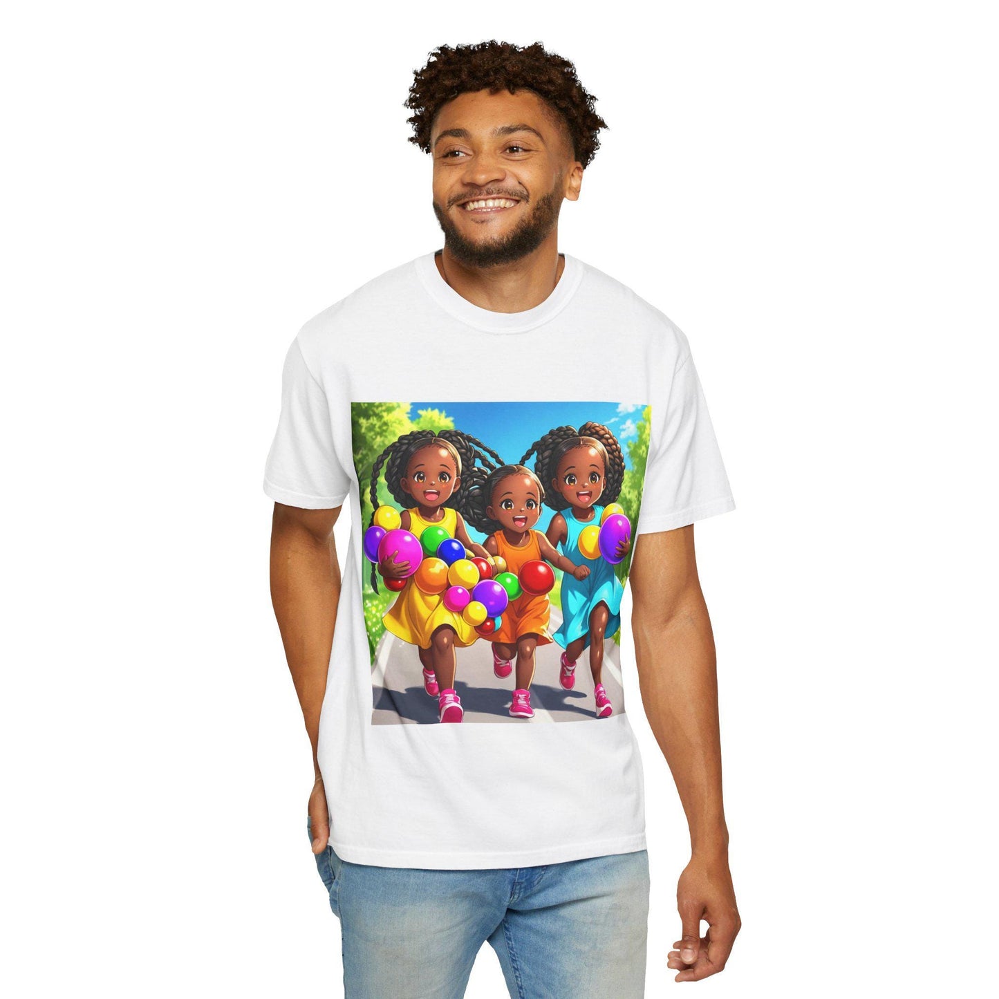 Kids Graphic T-Shirt: Colorful Playful Design, Summer Cotton Tee