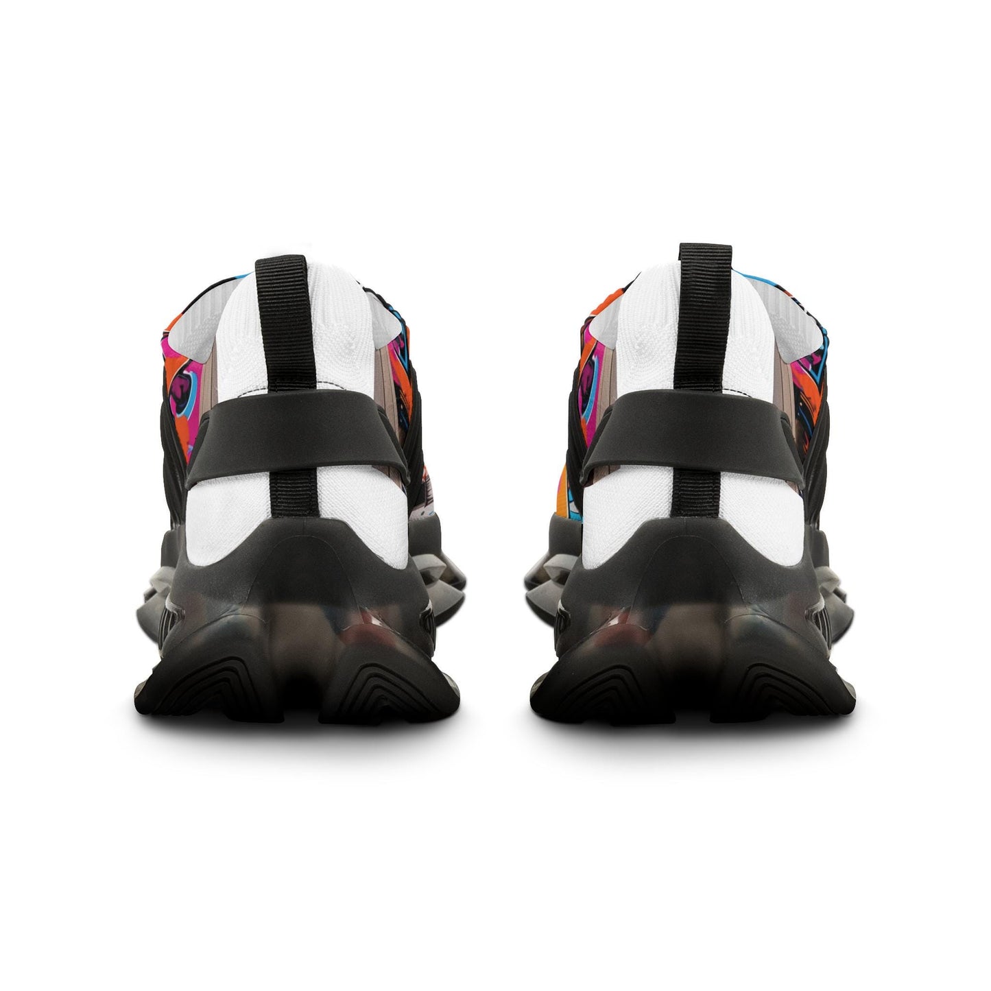 Vibrant Mesh Sneakers for Men, Stylish Athletic Shoes, Streetwear Footwear, Unique Graphical Sneakers, Trendy Casual Kicks