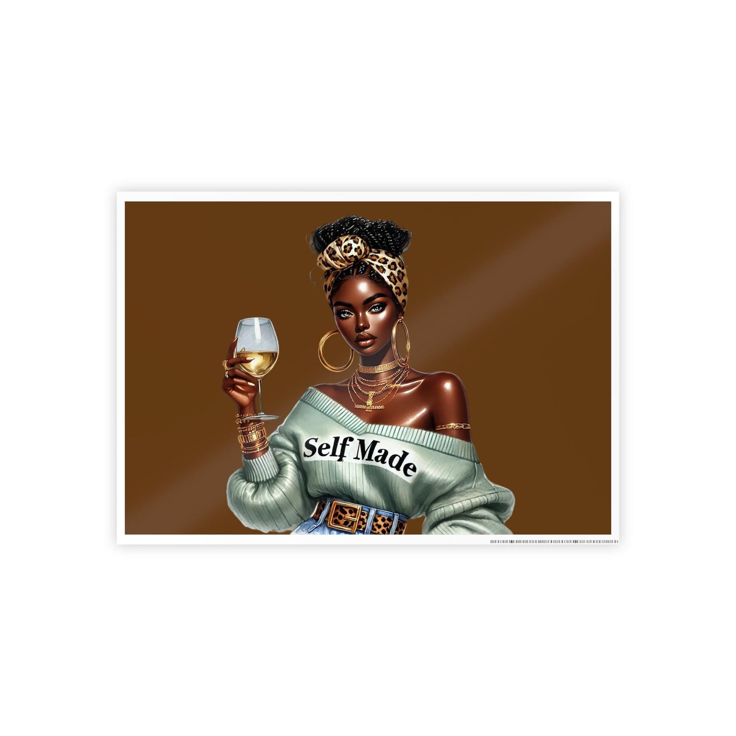 Self Made Gloss Posters, Inspirational Art Print, Home Decor, Motivational Wall Art, Gift for Her, Office Decor