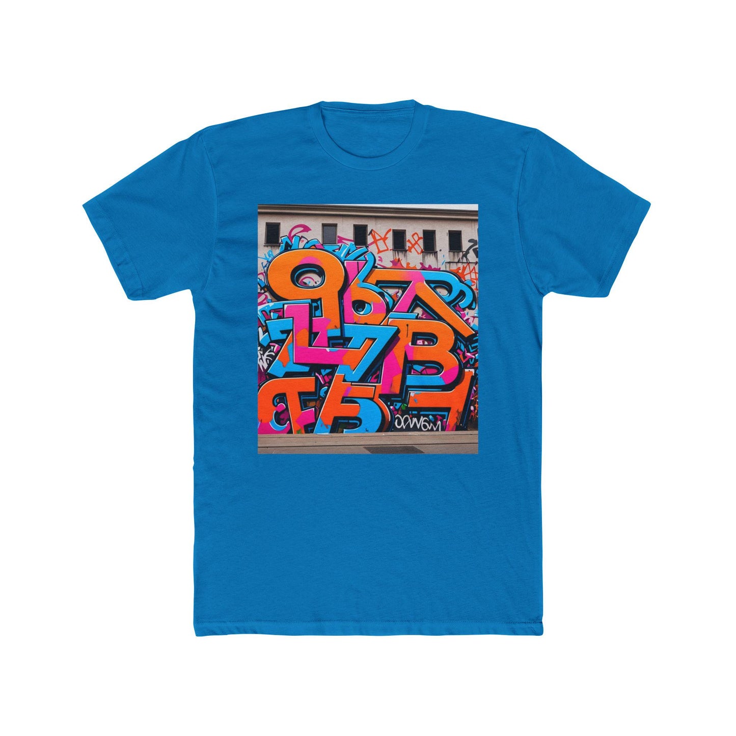 Colorful Graffiti Art Tee: Unisex Cotton Streetwear Shirt