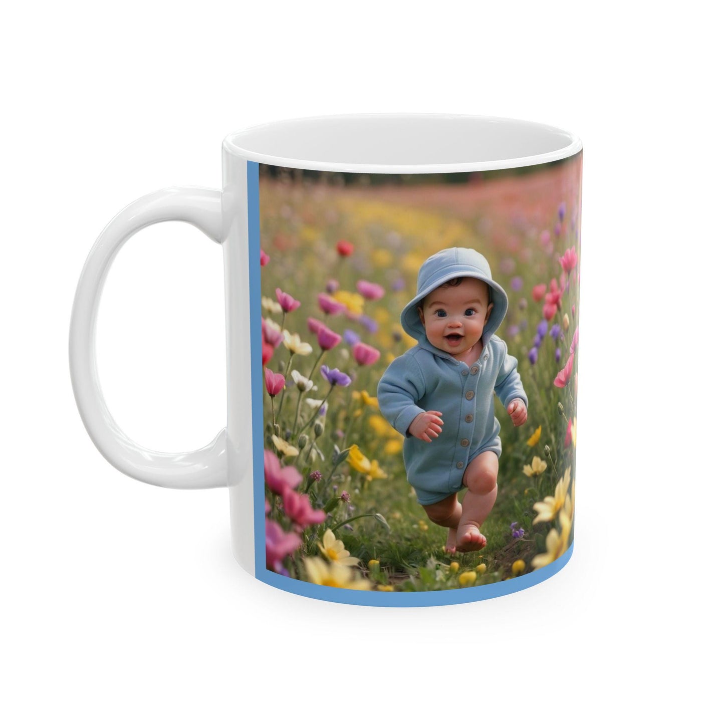 Charming Floral Baby Mug - Adorable 11oz/15oz Drinkware, Perfect for Baby Showers, Gifting, Home Decor, Birthdays, Mother's Day