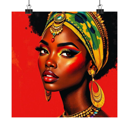 Vibrant Afrocentric Wall Art, Matte Vertical Posters for Home Decor, Stylish Gift for Black Culture Lovers, Bold Afro Art Prints, [...]