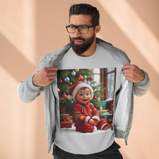 Festive Baby Santa Crewneck Sweatshirt, Holiday Gift, Christmas Apparel, Cute Sweatshirt, Family Matching Outfit