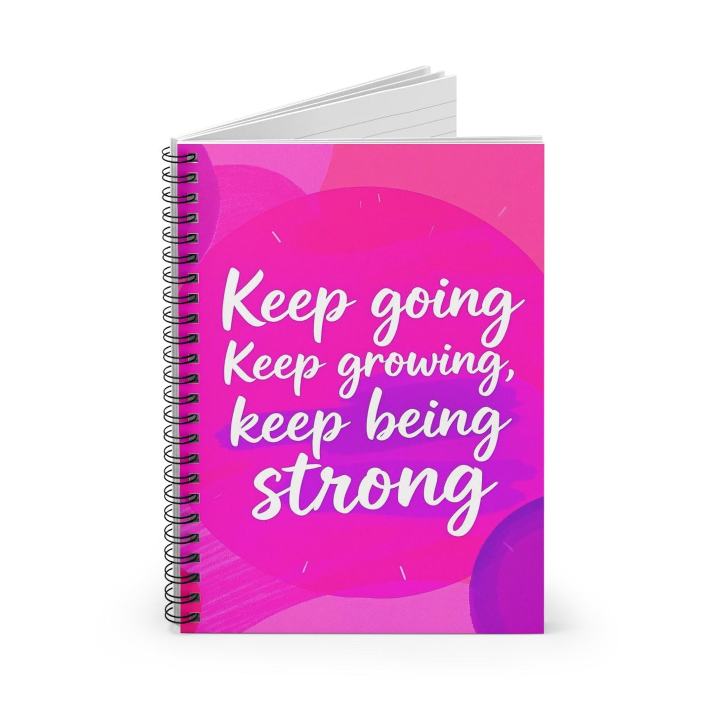 Inspiring Spiral Notebook - Motivational Journal for Daily Reflection, Keep Going Quote, Perfect for Gifts, Office, School, Self-Care
