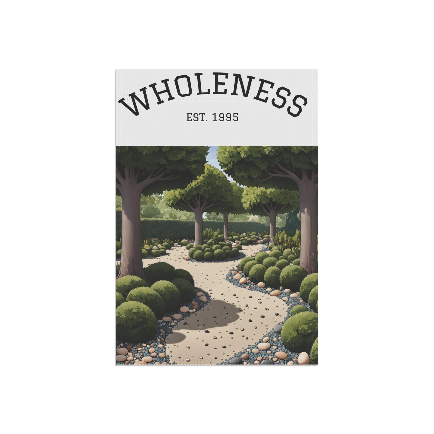 Personalized Garden Flag: Wholeness Theme, Outdoor Patio Decor