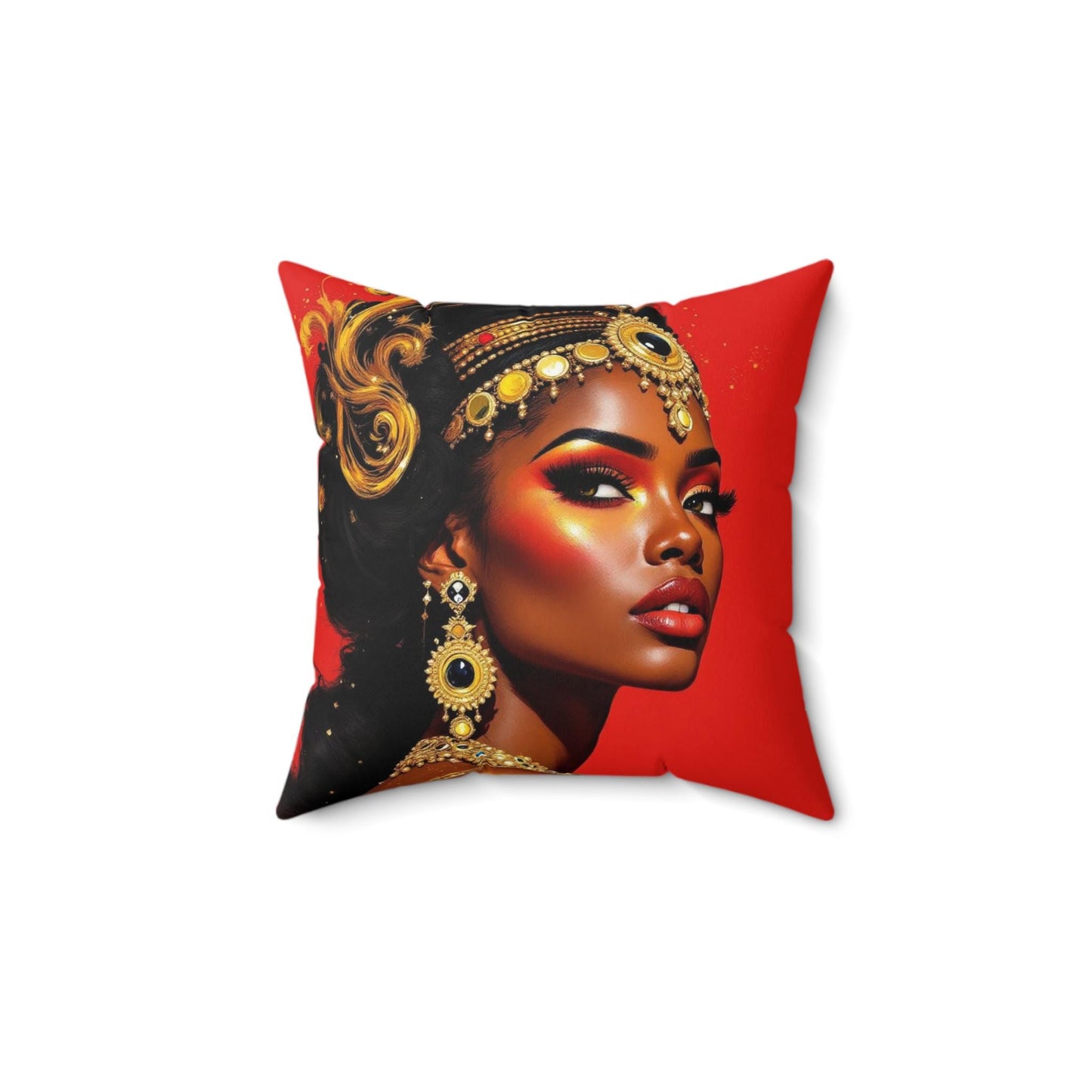 Bold Beauty Afrocentric Square Pillow | Home Decor, Art Pillow, Throw Cushion, Gift for Her, Black History Month Decor