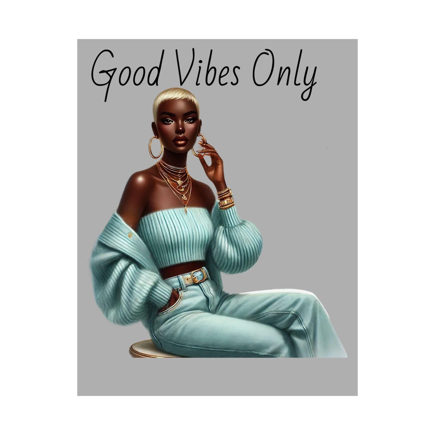 Copy of Good Vibes Only Satin Poster, Wall Art Decor, Trendy Home Decor, Motivational Prints, Living Room Aesthetic, Gifts for Her