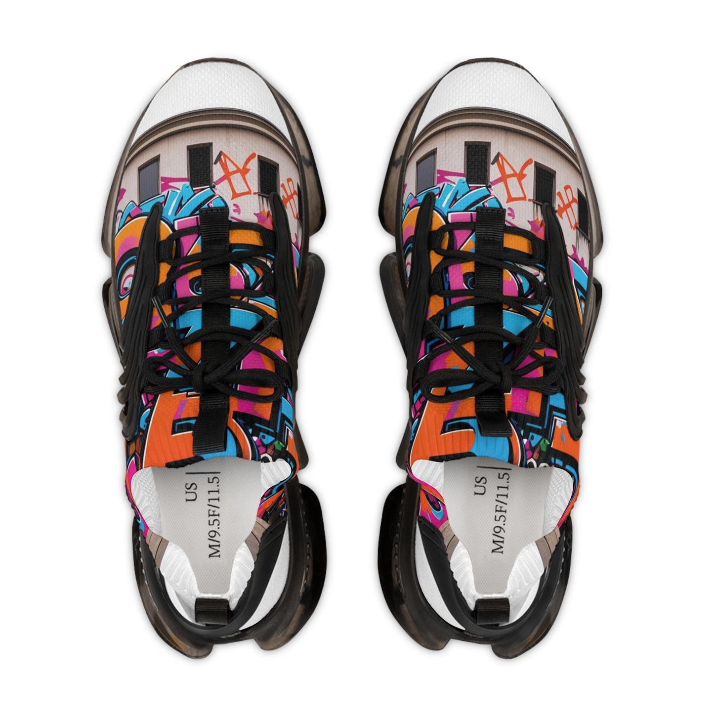 Vibrant Mesh Sneakers for Men, Stylish Athletic Shoes, Streetwear Footwear, Unique Graphical Sneakers, Trendy Casual Kicks