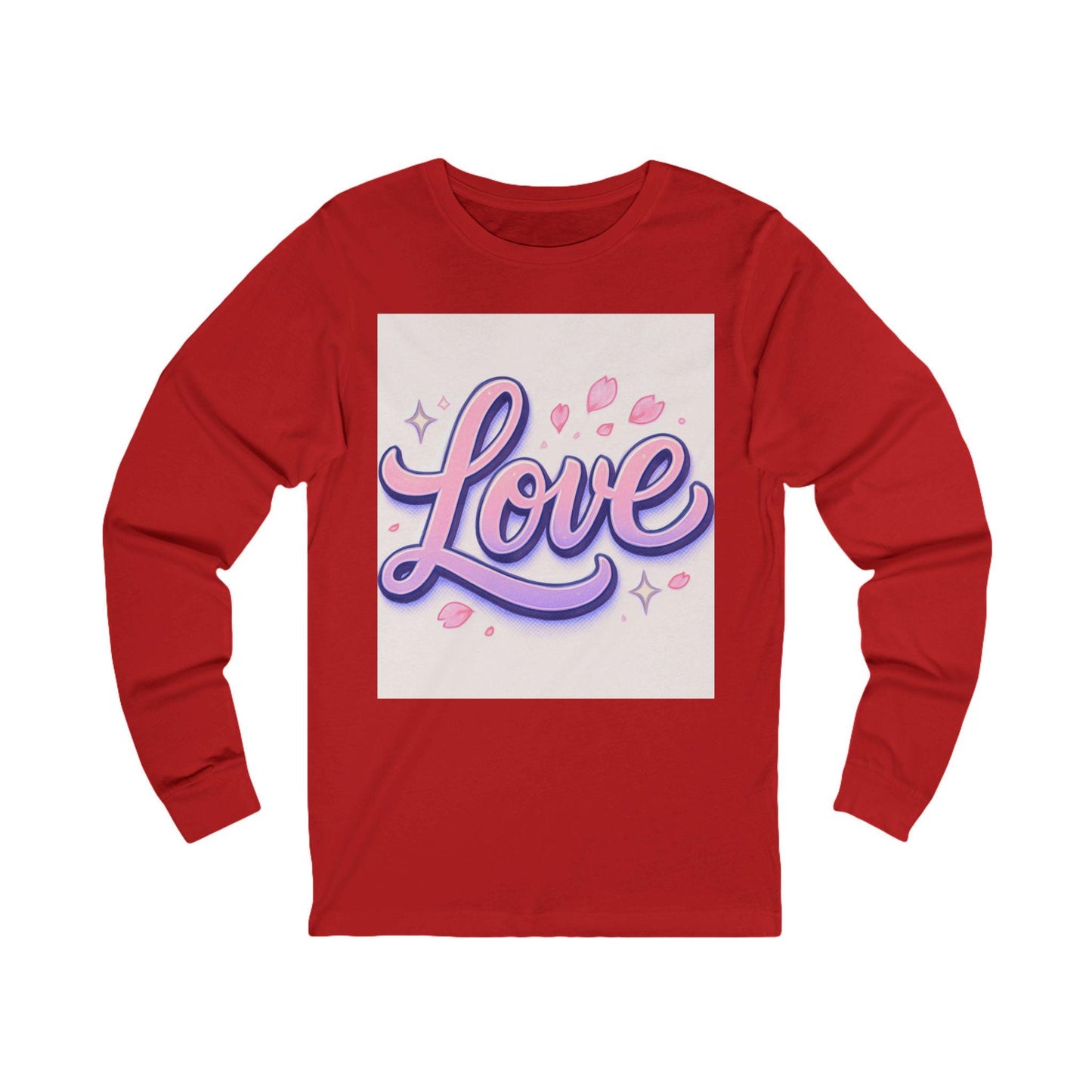 Unisex 'Love' Long Sleeve Tee: Romantic Everyday Apparel