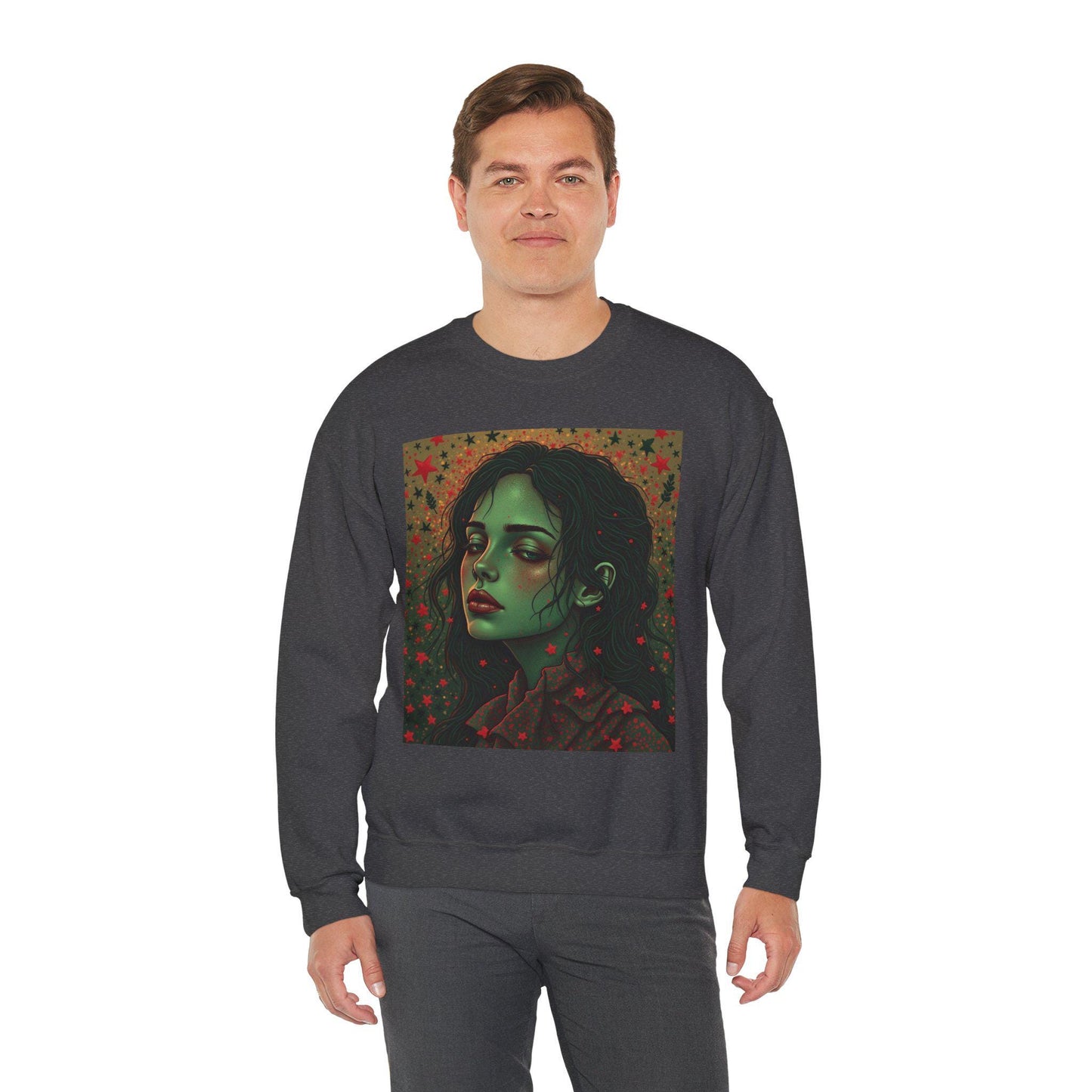 Aesthetic Portrait Sweatshirt, Cozy Unisex Crewneck, Everyday Fashion, Unique Gift, Seasonal Layering, Trendy Style
