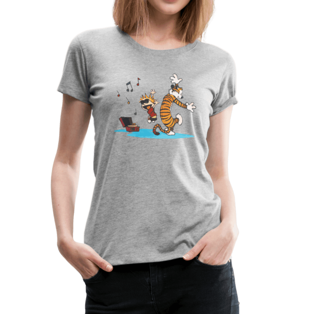 Calvin and Hobbes Dancing with Record Player T-Shirt