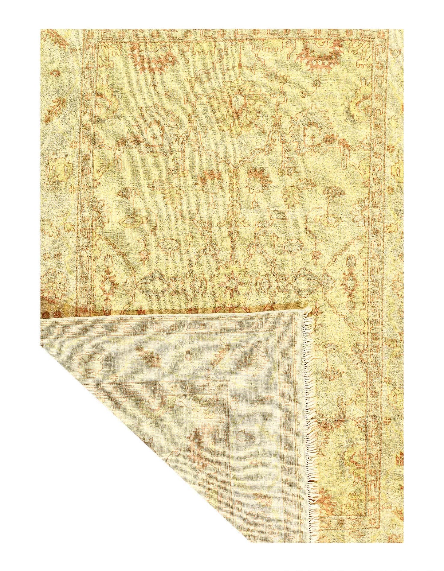 Canvello Fine Hand Knotted Oushak Design Rug - 6' x 9'