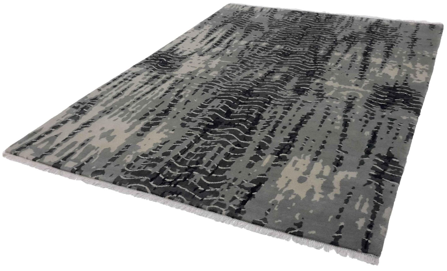 Canvello Hand Made Modern All Over Indo Rug - 6'8'' X 9'8''