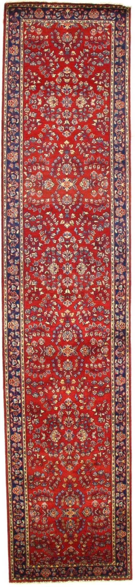 Canvello Red Sarouk Runner - 2'6''x 12'