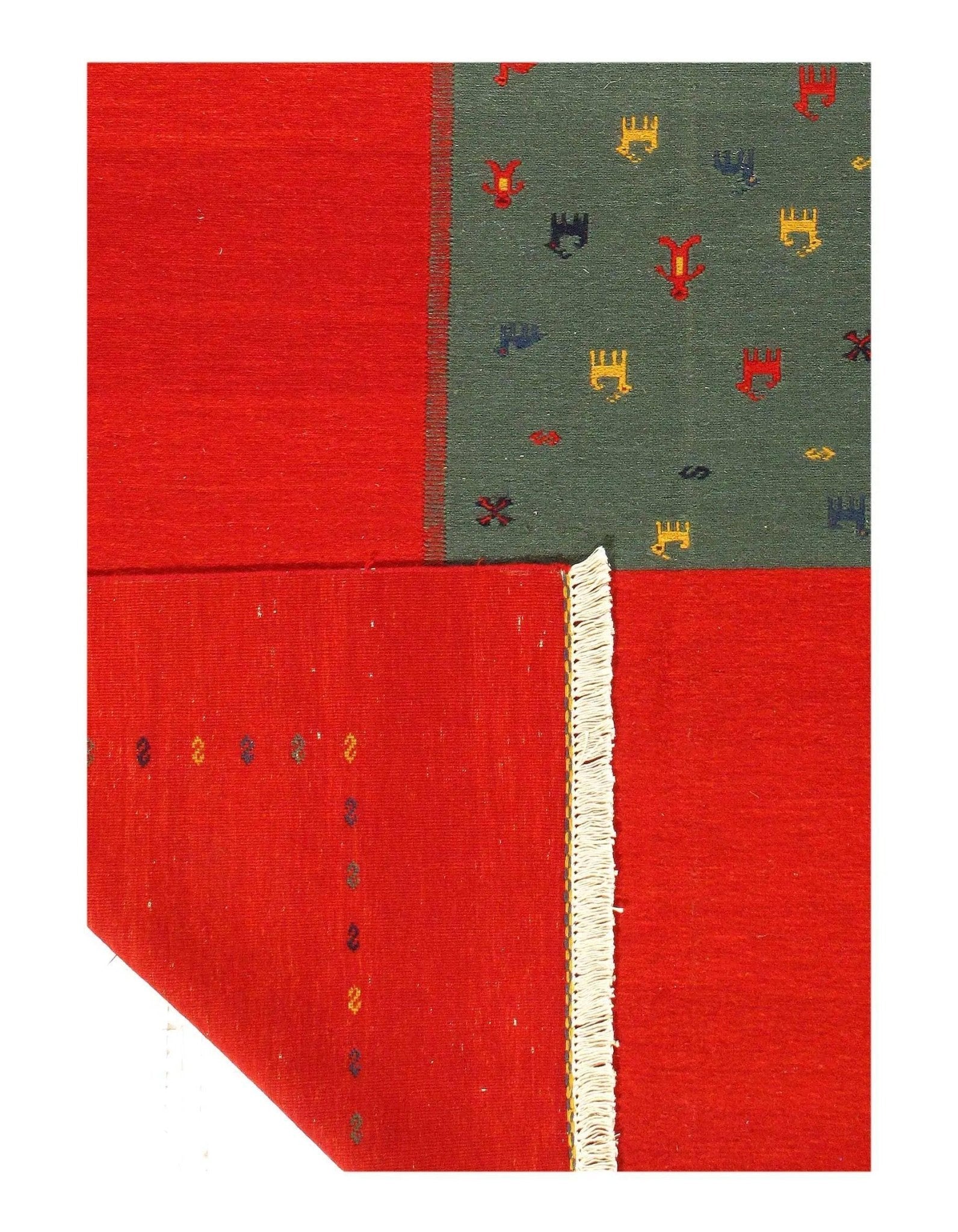 Canvello Red Sumac Gabbeh Design Rug - 8' X 10'-1
