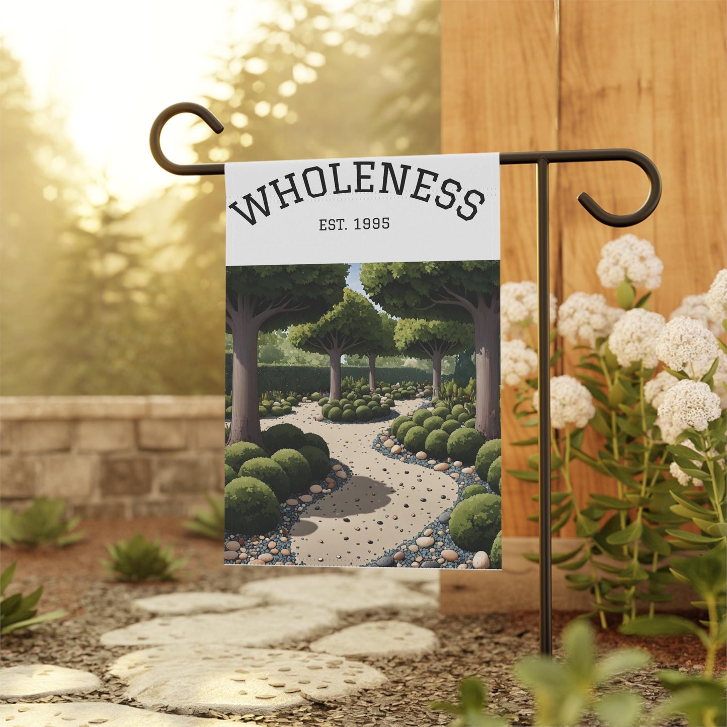 Personalized Garden Flag: Wholeness Theme, Outdoor Patio Decor