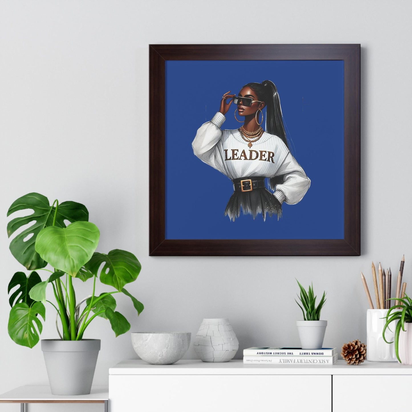 Empowering Framed Poster, Inspirational Wall Art, Leader Poster, Motivational Home Decor, Gift for Ambitious Women