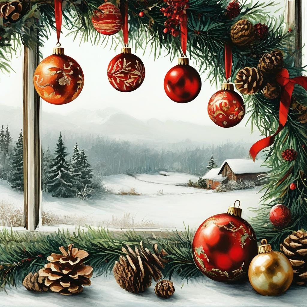 Downloadable Christmas Art for Christmas cards and Christmas decorations 3JGP