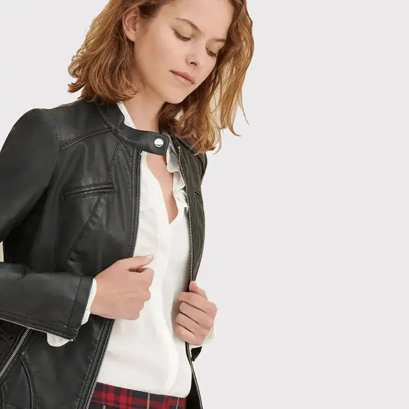 Women’s Chic Black Leather Jacket